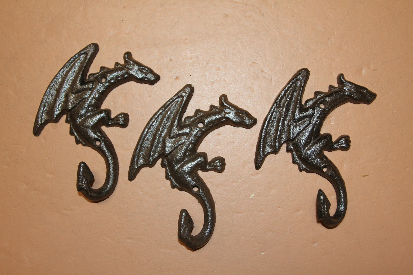 MYTHICAL DRAGONS Wall Hooks, Kids Room Decor, Christmas Gifts, Decorative Wall Hooks, Bath Decor, W-43A