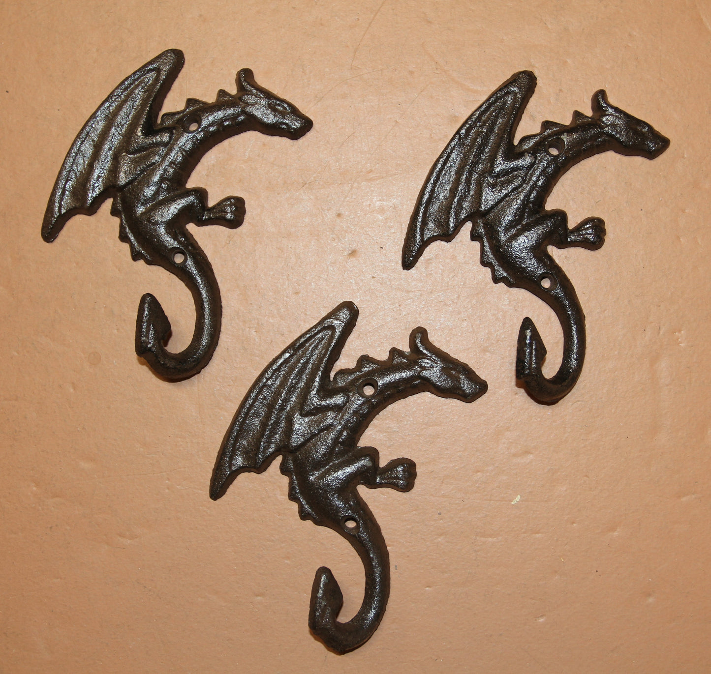 MYTHICAL DRAGONS Wall Hooks, Kids Room Decor, Christmas Gifts, Decorative Wall Hooks, Bath Decor, W-43A