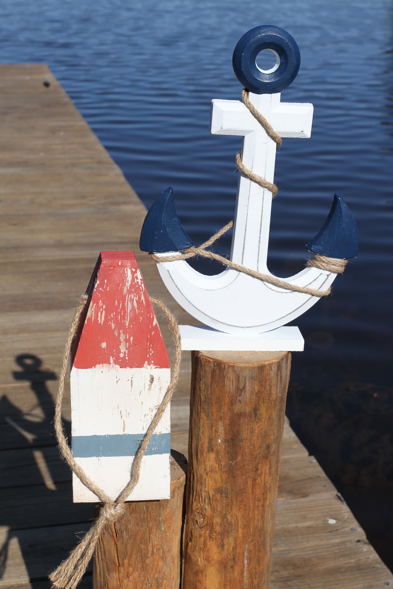 Anchors Galore! Collection Set of 2 - Elevate your coastal living space with this set of nautical pieces. Solid wood - Ships Free! BD-777-RWB