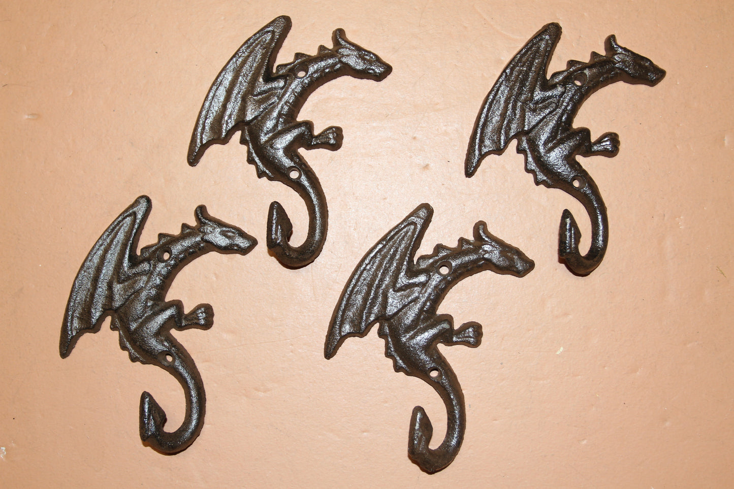 MYTHICAL DRAGONS Wall Hooks, Kids Room Decor, Christmas Gifts, Decorative Wall Hooks, Bath Decor, W-43A