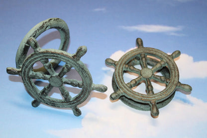 1-SHIPS WHEEL DOOR KNOCKER,Boating Decor,Nautical Accents,Solid Metal,Gifts,BL-50