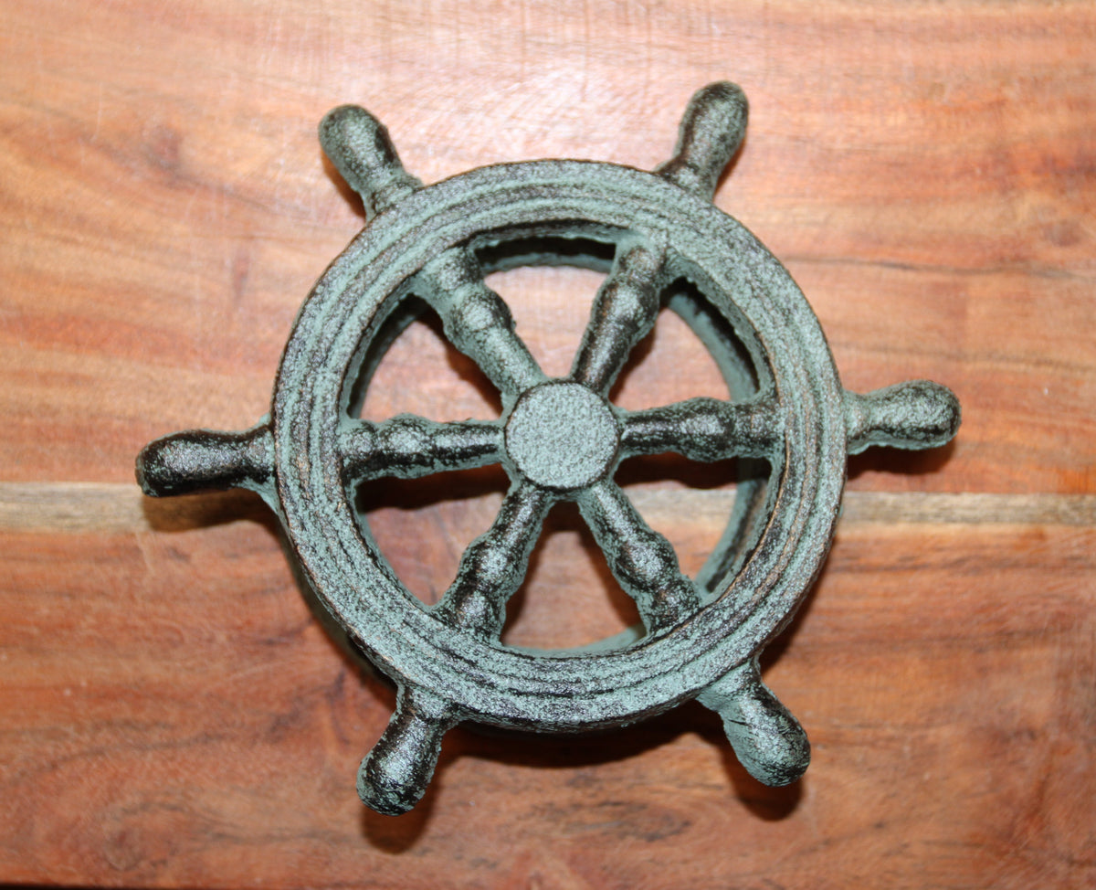 1-SHIPS WHEEL DOOR KNOCKER,Boating Decor,Nautical Accents,Solid Metal,Gifts,BL-50