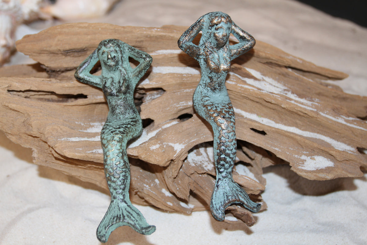 2-Whinsical Shelf Sitting MERMAIDS,Coastal Accents,Beach Decor,Mythical,Folflore,Gifts, N-68