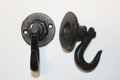 2-INDUSTRIAL WALL HOOKS,Crane Style Hooks,Heavy Duty,Generous Hook,Gifts,H-135