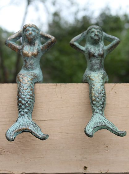 2-Whinsical Shelf Sitting MERMAIDS,Coastal Accents,Beach Decor,Mythical,Folflore,Gifts, N-68