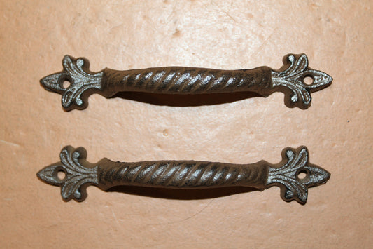 2-FLEUR DE LIS Style Handles,Modern Flair,Drawer Pulls,New Orleans Accents,Gifts,Free Ship, HW-27