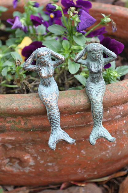 2-Whinsical Shelf Sitting MERMAIDS,Coastal Accents,Beach Decor,Mythical,Folflore,Gifts, N-68