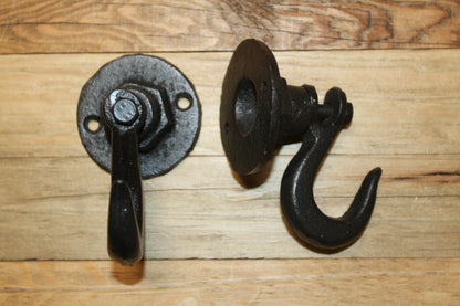 2-INDUSTRIAL WALL HOOKS,Crane Style Hooks,Heavy Duty,Generous Hook,Gifts,H-135