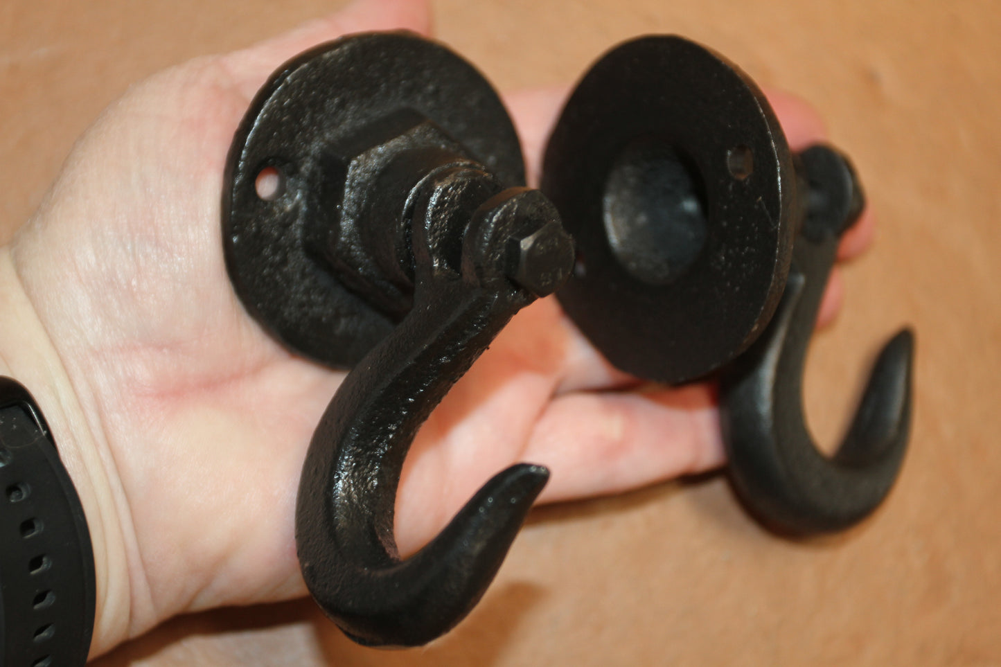 2-INDUSTRIAL WALL HOOKS,Crane Style Hooks,Heavy Duty,Generous Hook,Gifts,H-135