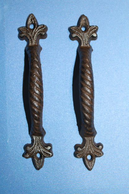 2-FLEUR DE LIS Style Handles,Modern Flair,Drawer Pulls,New Orleans Accents,Gifts,Free Ship, HW-27