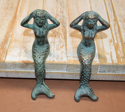 2-Whinsical Shelf Sitting MERMAIDS,Coastal Accents,Beach Decor,Mythical,Folflore,Gifts, N-68
