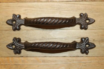 2-FLEUR DE LIS Style Handles,Modern Flair,Drawer Pulls,New Orleans Accents,Gifts,Free Ship, HW-27