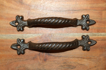 2-FLEUR DE LIS Style Handles,Modern Flair,Drawer Pulls,New Orleans Accents,Gifts,Free Ship, HW-27