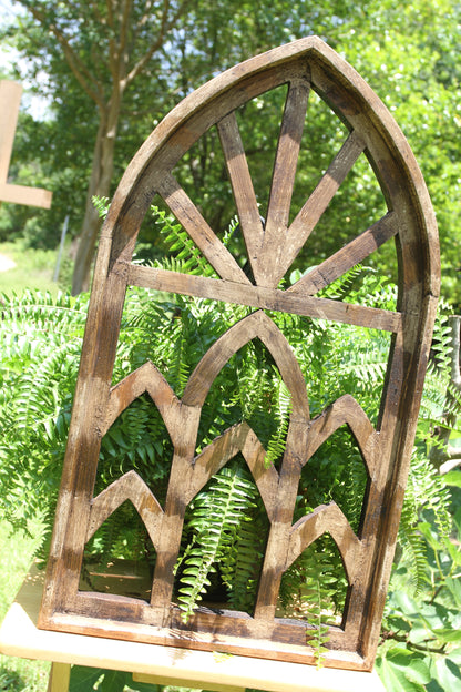 MOUNTAIN SINRIS,Large Wood Window Frame,Wall Accents,Country Decor,All Occasion Gifts