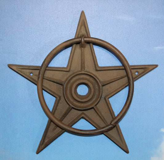 1-Towel Ring,ANCHOR STAR BOLT,Bathroom Decor,Vintage Look,Western Style,Large,Heavy,Star Accents,W-39