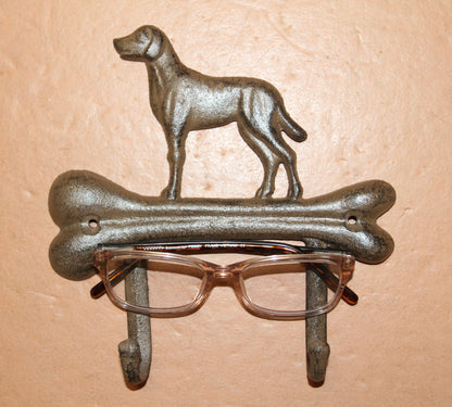 1-HOUND DOG Standing On A Bone,Double Hook,Home And Garden Organizations,Western Decor,W-32