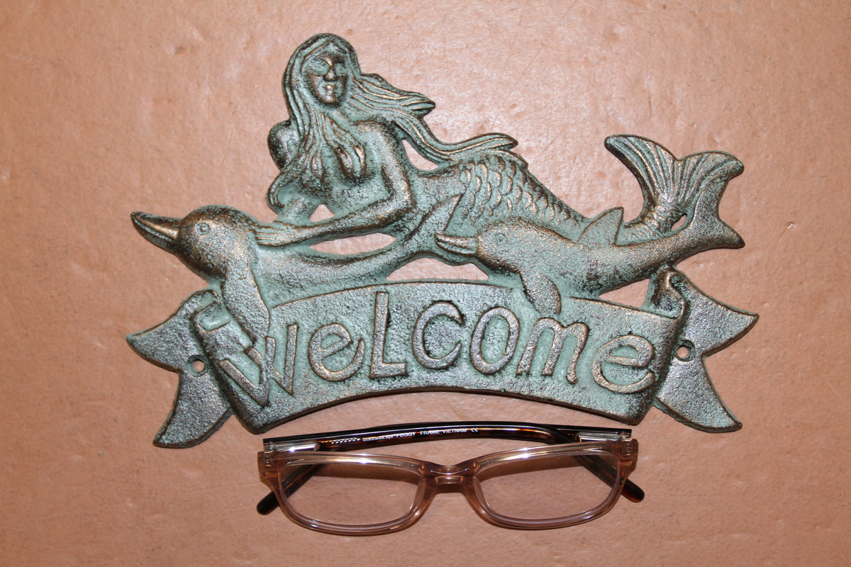 1-MERMAID WELCOME,Entryway Plaque,Sign,Coastal Living,Beach Decor,Gifts,Mythical Mermaids,BL-40