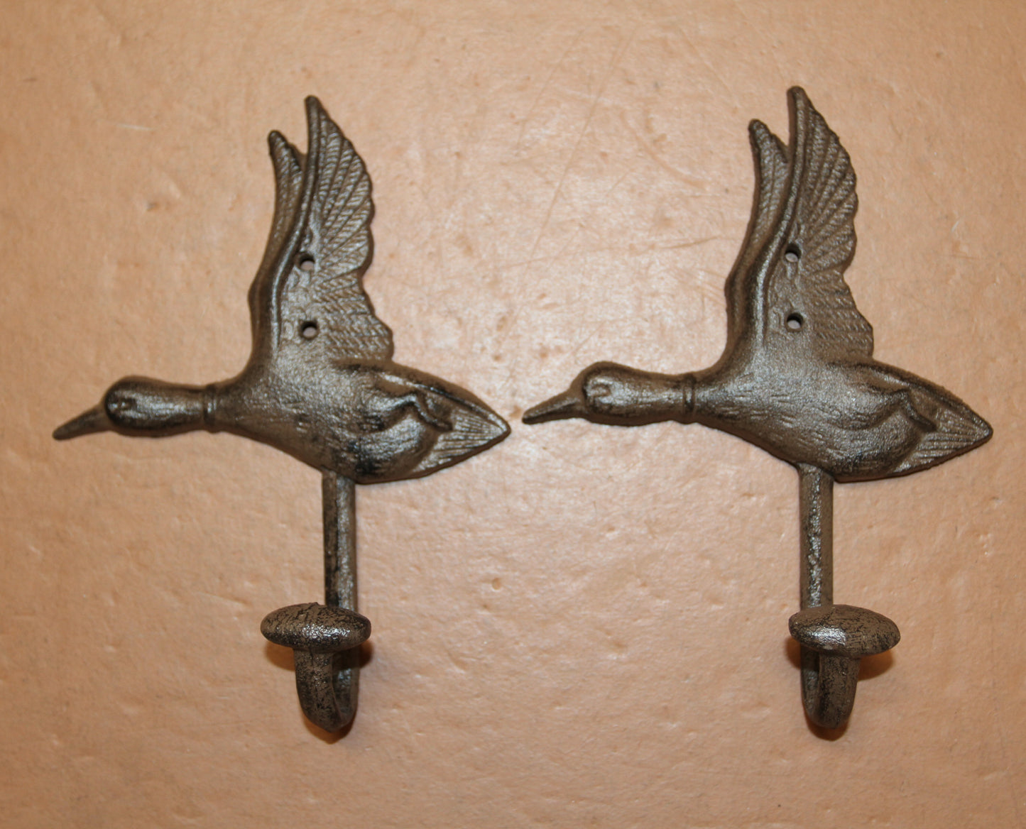 2- Heavy Duty Duck Wall Hook Entryway Coat Hat Hook,Hunters Decor,H-04