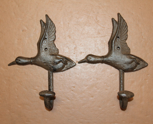 2- Heavy Duty Duck Wall Hook Entryway Coat Hat Hook,Hunters Decor,H-04