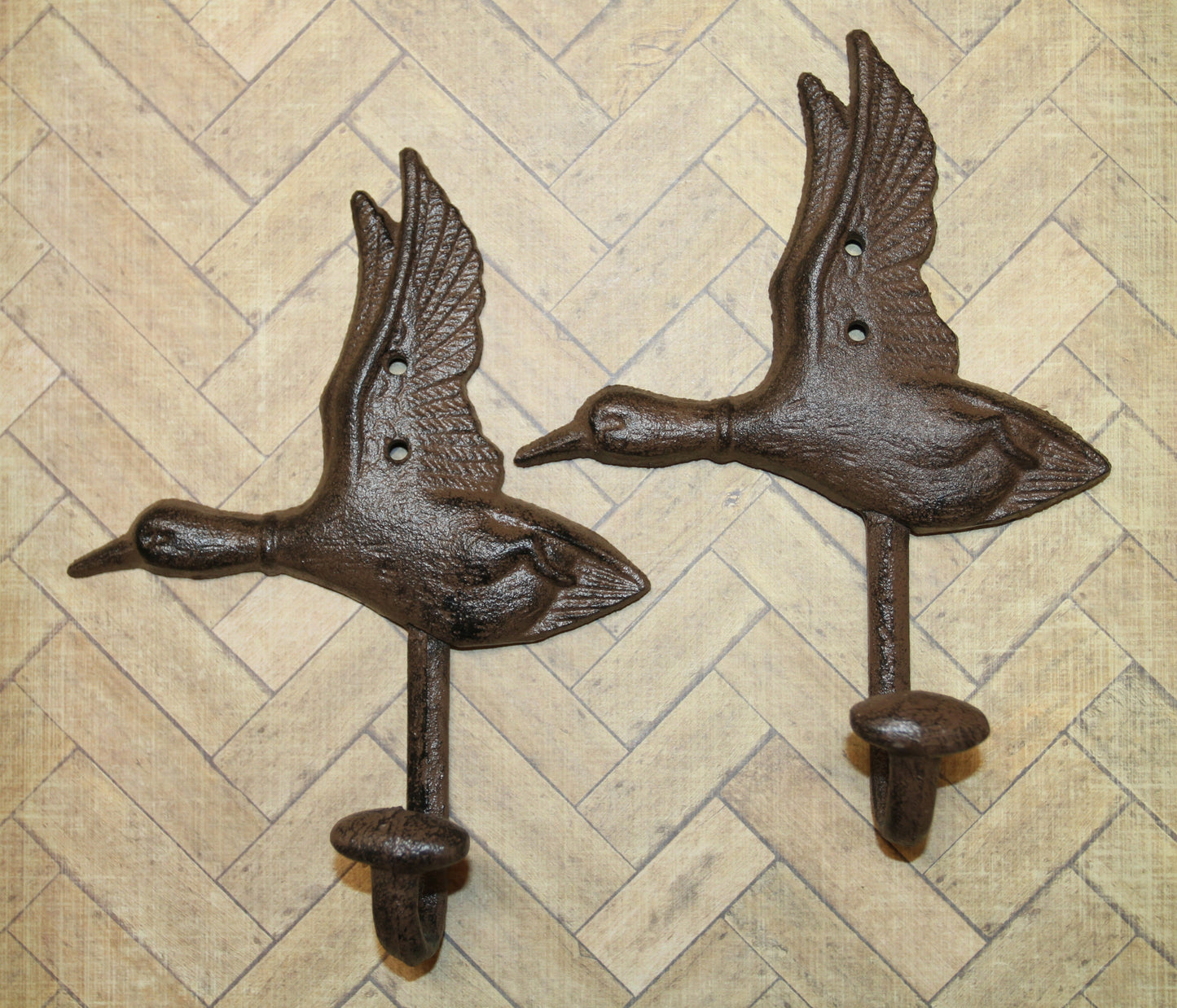 2- Heavy Duty Duck Wall Hook Entryway Coat Hat Hook,Hunters Decor,H-04
