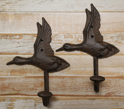 2- Heavy Duty Duck Wall Hook Entryway Coat Hat Hook,Hunters Decor,H-04