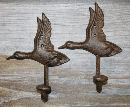 2- Heavy Duty Duck Wall Hook Entryway Coat Hat Hook,Hunters Decor,H-04