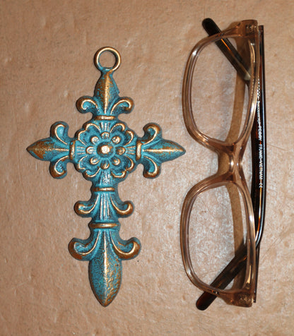 NEW HOPE Collection,5 Metal Wall Crosses,Country Decor,Wall Hanging,All Occasion Gifts,Spiritual Home Accents