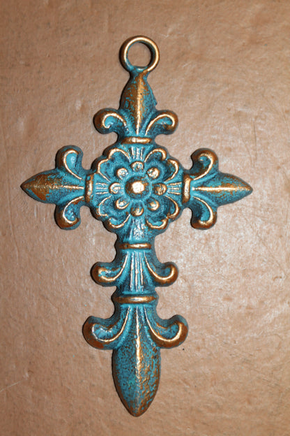 NEW HOPE Collection,5 Metal Wall Crosses,Country Decor,Wall Hanging,All Occasion Gifts,Spiritual Home Accents