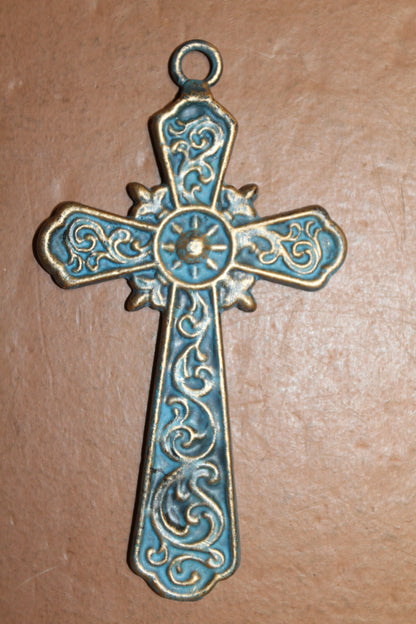 NEW HOPE Collection,5 Metal Wall Crosses,Country Decor,Wall Hanging,All Occasion Gifts,Spiritual Home Accents