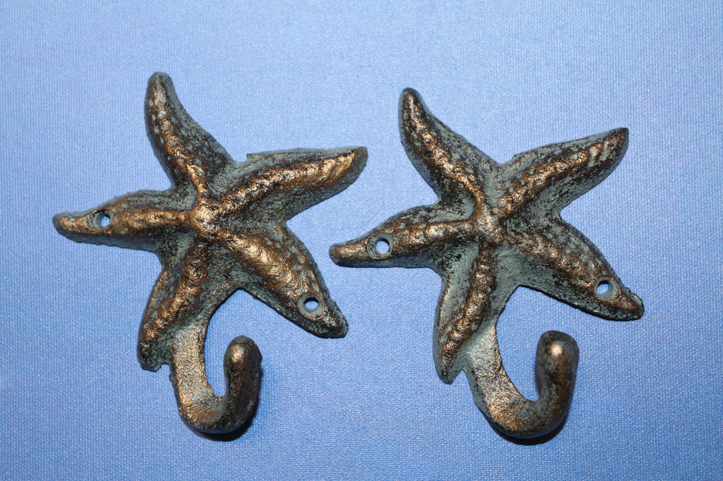 2-WALL HOOKS,Starfish,Beach Home Accents,Kitchen-Bath Decor,Hanging Storage,Free Ship,N-24