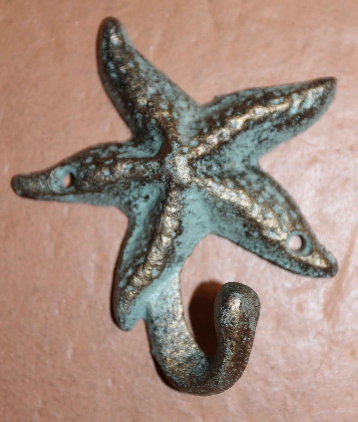2-WALL HOOKS,Starfish,Beach Home Accents,Kitchen-Bath Decor,Hanging Storage,Free Ship,N-24