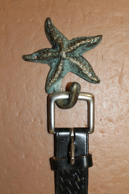 2-WALL HOOKS,Starfish,Beach Home Accents,Kitchen-Bath Decor,Hanging Storage,Free Ship,N-24