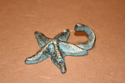 2-WALL HOOKS,Starfish,Beach Home Accents,Kitchen-Bath Decor,Hanging Storage,Free Ship,N-24