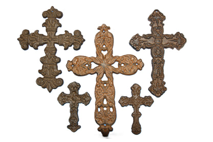 5pc ALAMO Cross Collection,Metal,Cross Collectibles,Church Decor,All Occasion Gifts,Religious Wall Decor