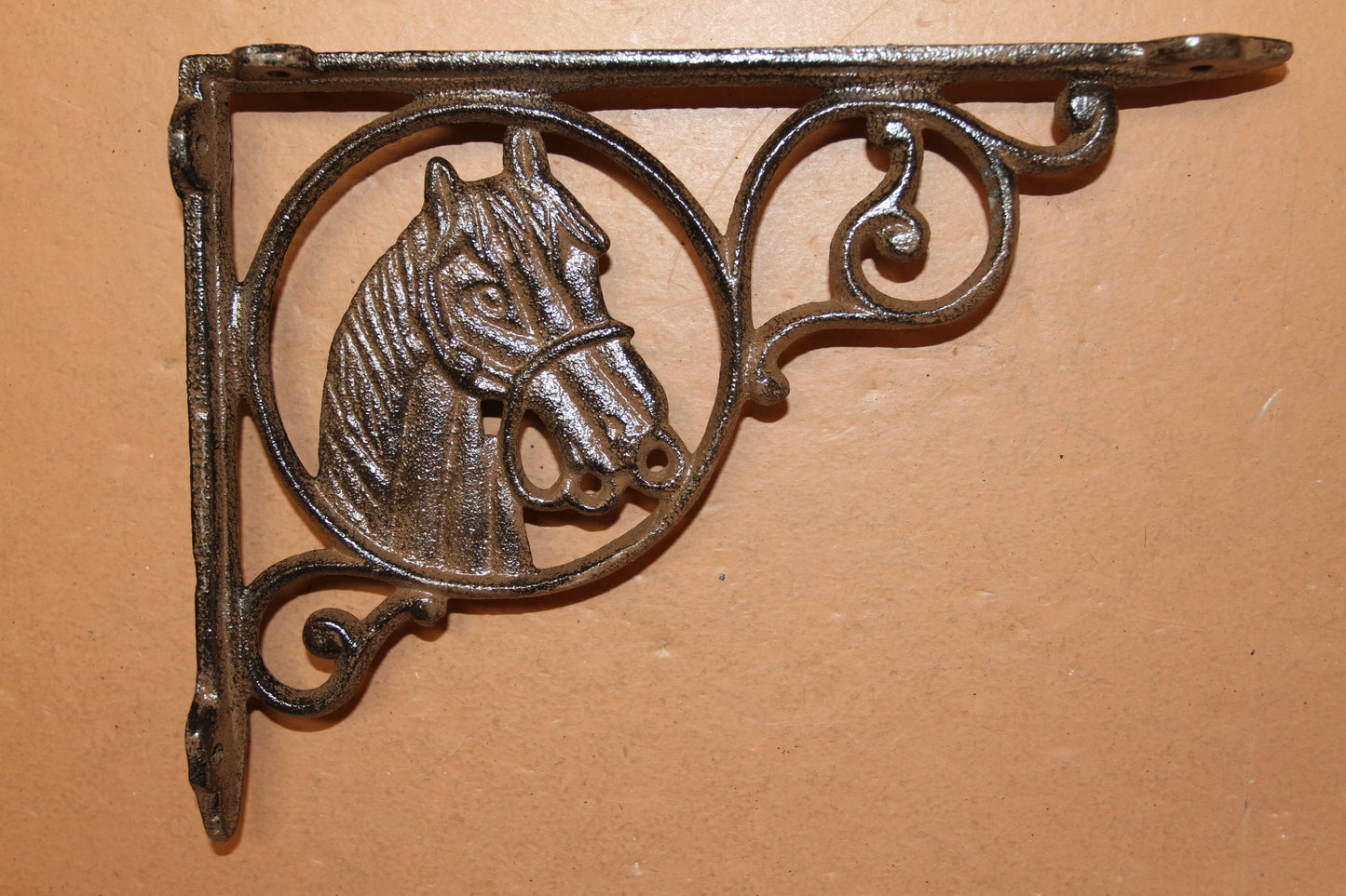 WESTERN DECOR, Rustic Horse Shelf Brackets, Country Decor, Shelf Braces, Bath Deoor B-04