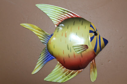 1-ANGEL FISH Wall Hanging, Tropical Island Decor,Beach Decor,Bath Decor,Ocean Fish, TRF-014T
