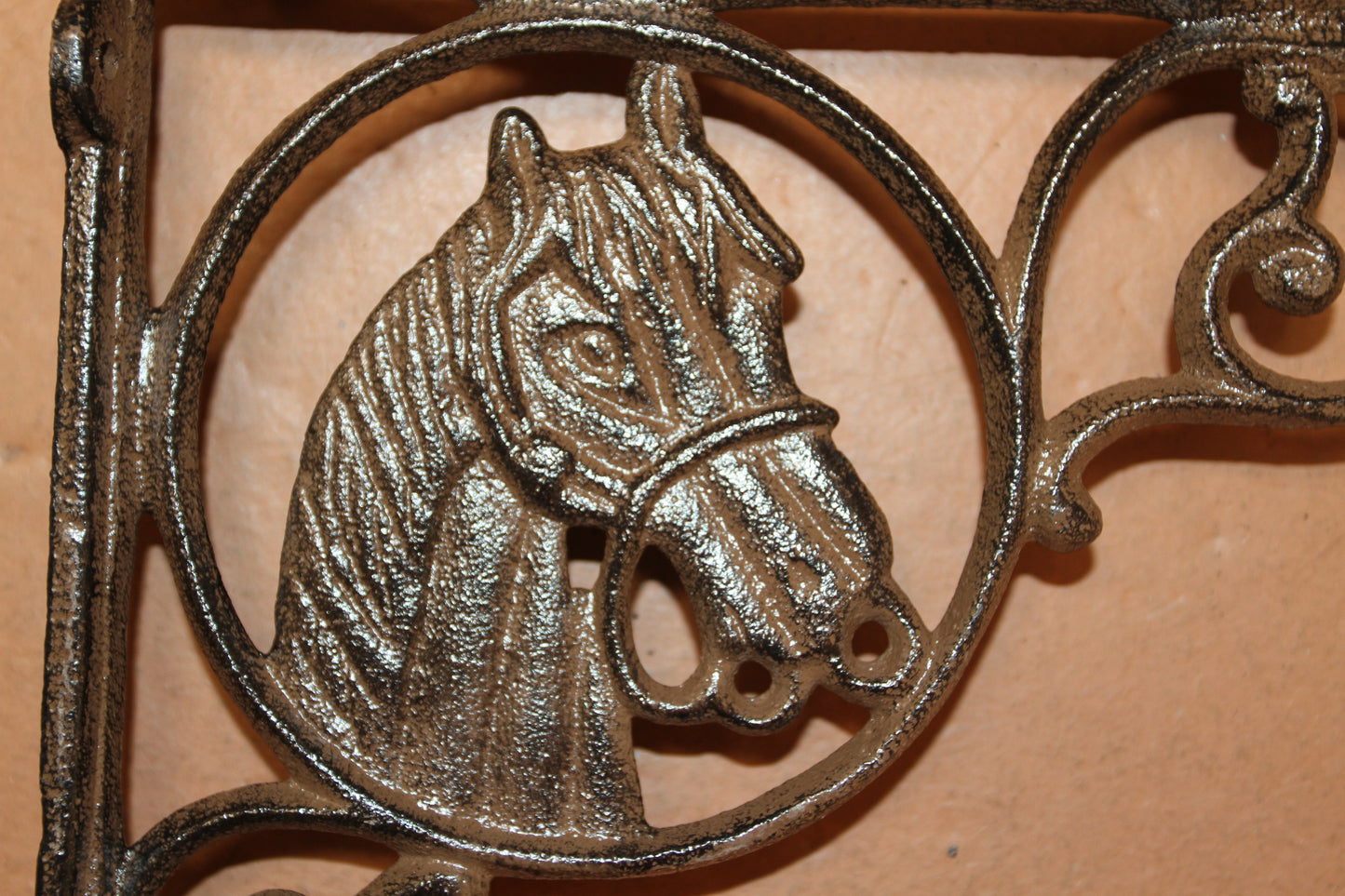 WESTERN DECOR, Rustic Horse Shelf Brackets, Country Decor, Shelf Braces, Bath Deoor B-04