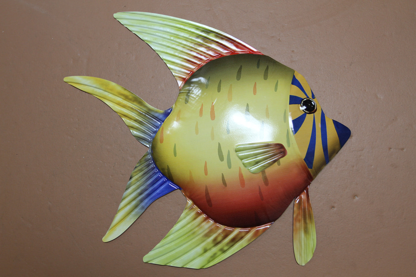1-ANGEL FISH Wall Hanging, Tropical Island Decor,Beach Decor,Bath Decor,Ocean Fish, TRF-014T