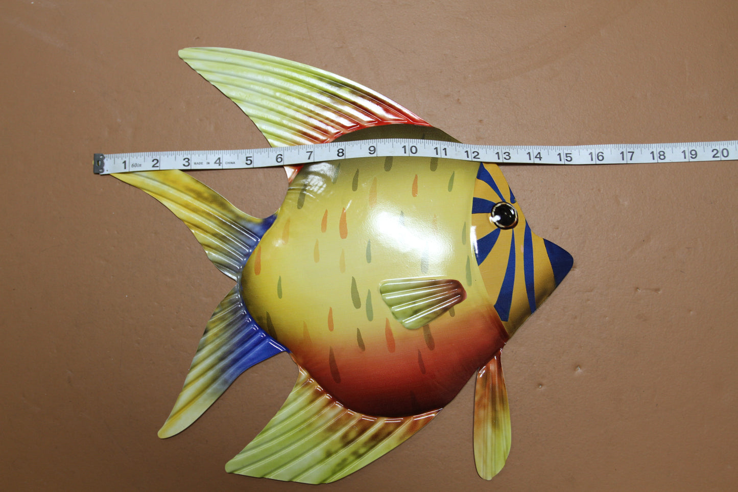 1-ANGEL FISH Wall Hanging, Tropical Island Decor,Beach Decor,Bath Decor,Ocean Fish, TRF-014T