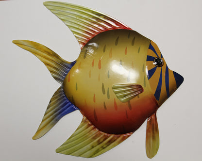 1-ANGEL FISH Wall Hanging, Tropical Island Decor,Beach Decor,Bath Decor,Ocean Fish, TRF-014T