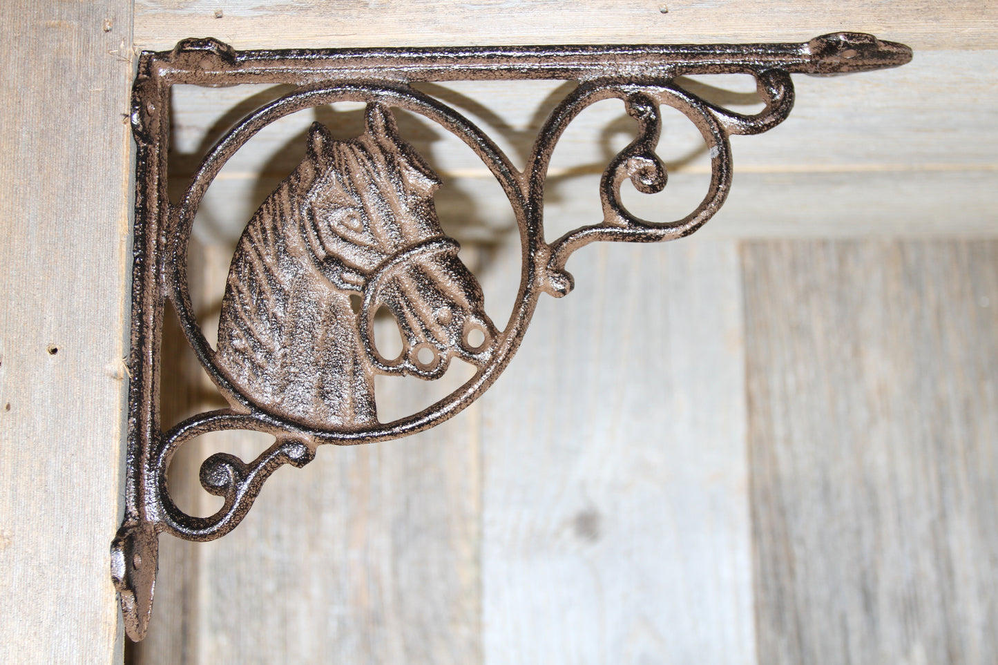 WESTERN DECOR, Rustic Horse Shelf Brackets, Country Decor, Shelf Braces, Bath Deoor B-04