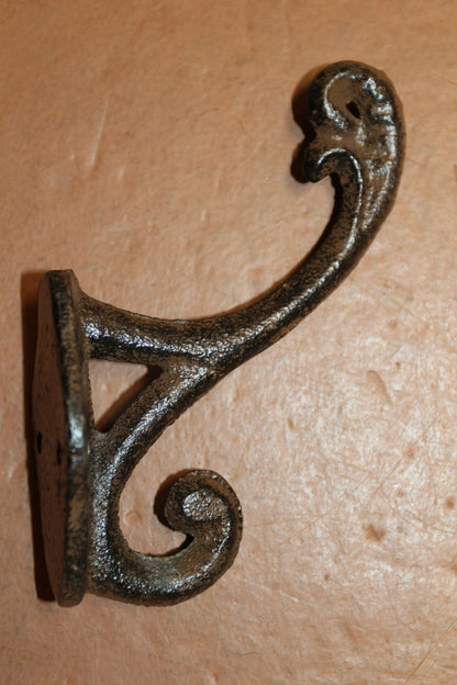 2 Affordable DOUBLE WALL HOOKS,Hanging Storage,Bath-Kitchen Decor,Country Accents, H-111