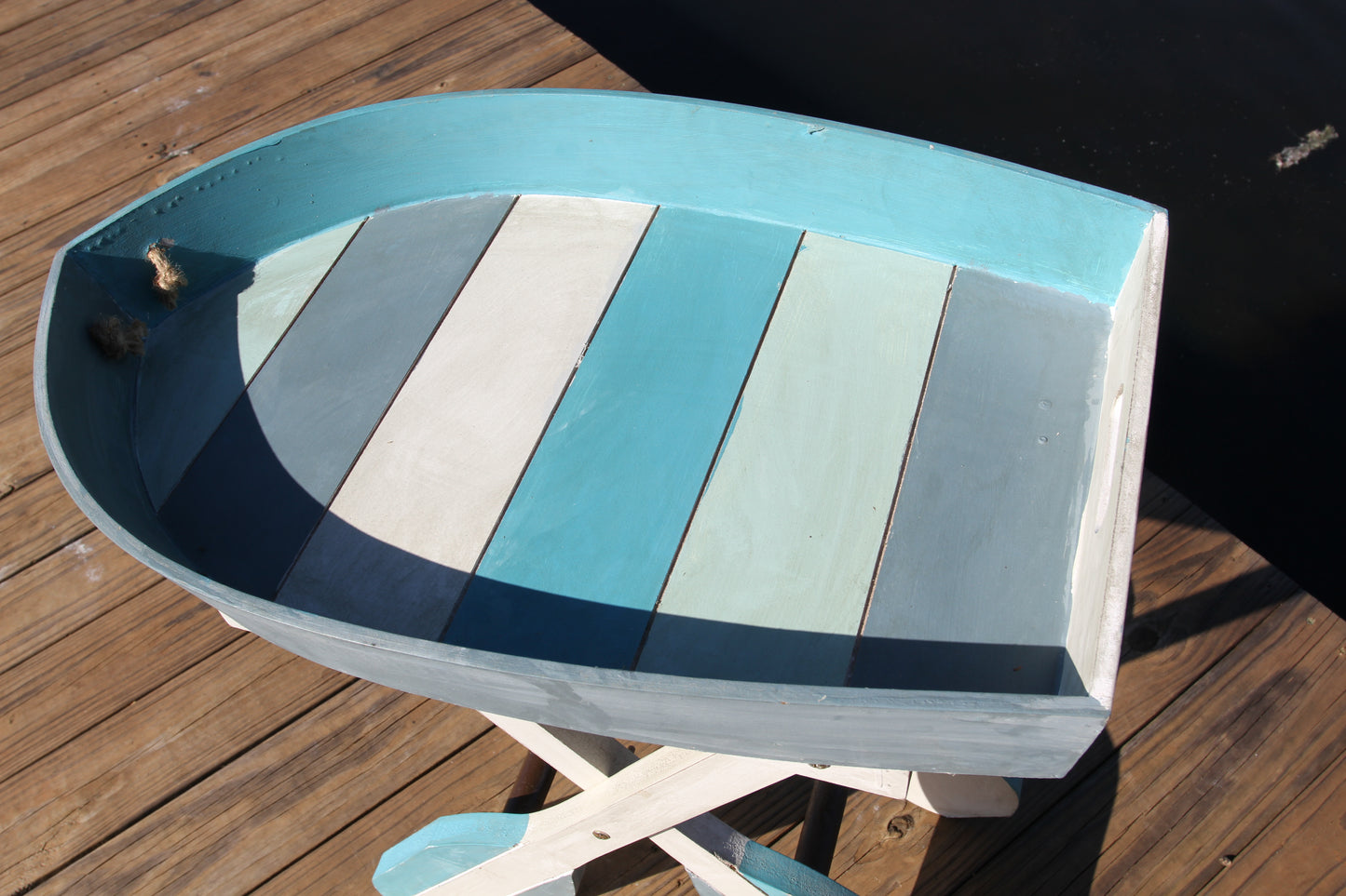 BOAT TABLE, Foldable Boat Shape Side Table, Deck, Patio, Sunroom Decor, Perfect Mothers Day Gift