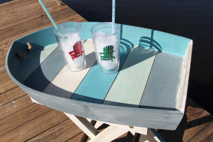 BOAT TABLE, Foldable Boat Shape Side Table, Deck, Patio, Sunroom Decor, Perfect Mothers Day Gift