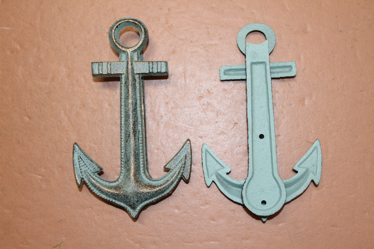 2-ANCHOR DOOR KNOCKERS,Mariners Decor,Coastal Living Accents,Entryway Door Knocker,Gifts,BL-60
