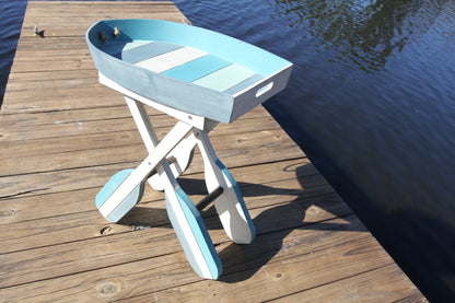 BOAT TABLE, Foldable Boat Shape Side Table, Deck, Patio, Sunroom Decor, Perfect Mothers Day Gift