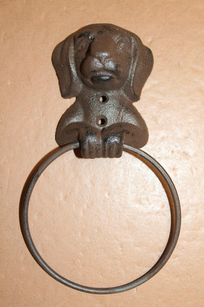 1-Heavy Towel Ring, HAPPY HOUND,Bathroom Accessory,Country Style,Gift,Kitchen Towel Holder,BA-HD1