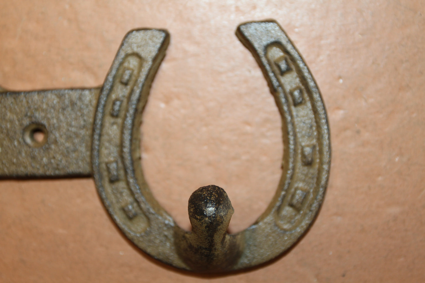 1-COUNTRY WESTERN Large Double Wall Hook,Bath-Kitchen Decor,All Occasion Gifts,Horseshoes,Cowboy Boots,W-66