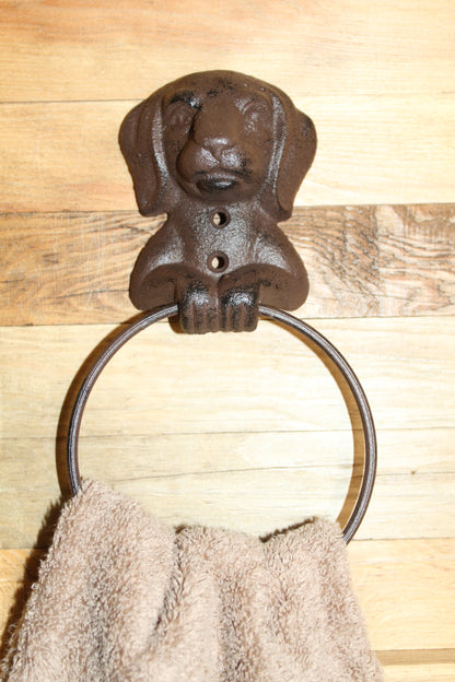 1-Heavy Towel Ring, HAPPY HOUND,Bathroom Accessory,Country Style,Gift,Kitchen Towel Holder,BA-HD1