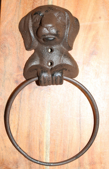 1-Heavy Towel Ring, HAPPY HOUND,Bathroom Accessory,Country Style,Gift,Kitchen Towel Holder,BA-HD1
